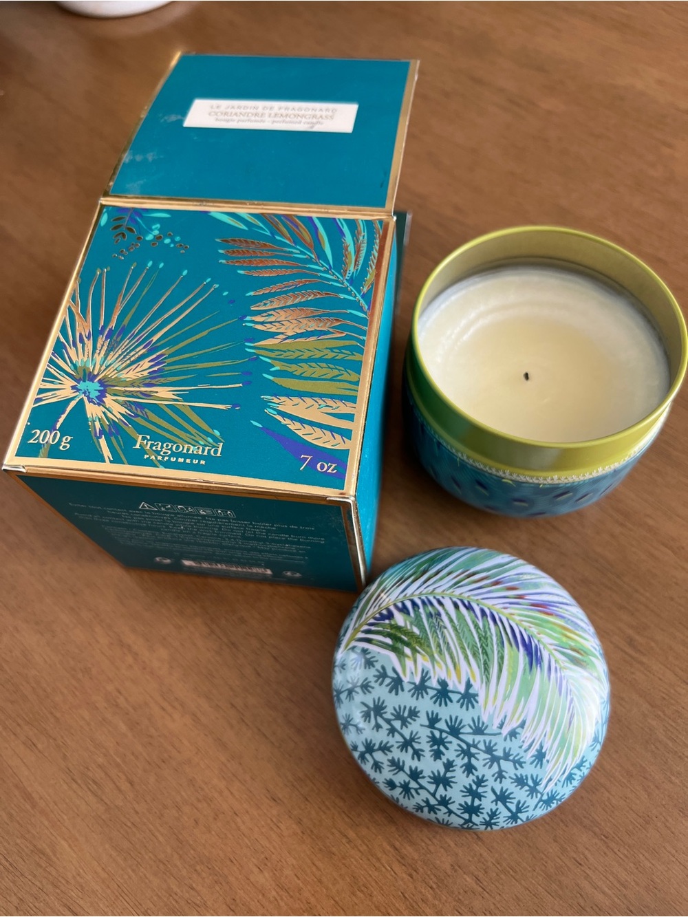 Fragonard Parfumeur Coriandre Lemongrass Scented Candle Tin 200g / 7 oz – Le Jar